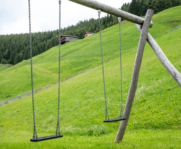 Wintergarten und Spielplatz